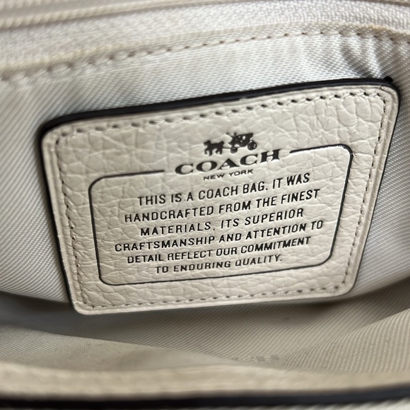 Coach Mercer Satchel 24 Bandana Rivets Chalk F55634 - Picture 7 of 15